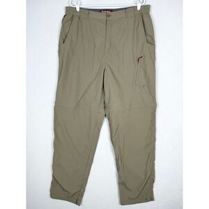 Simms Convertible Fishing Pants Mens XL Tan COR3 Nylon Zip Off Cargo Hiking